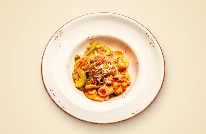 Tagliatelle Gamberi e Zucchine at ArtePasta Durrës